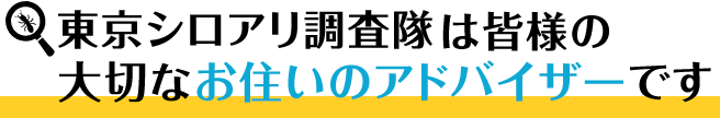 東京シロアリ調査隊は皆様の大切なお住まいのアドバイザーです