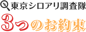 東京シロアリ調査隊3つの約束